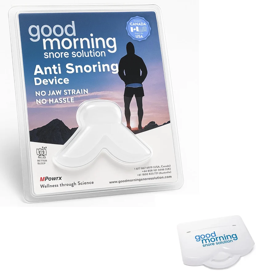 Good Morning Snore Solution Anti Snoring Device with Emblem Carry Case